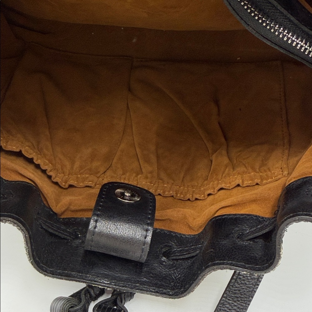 Patricia Nash Leather Drawstring Witney Tote - Python Matching Wallet - Picture 13 of 16